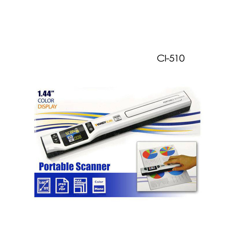 Digitalk Portable Handheld A4 1050dpi Photo & Document Scanner (CI-510