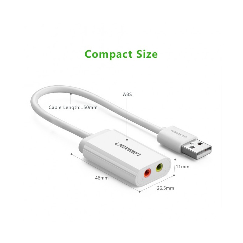USB 2.0 External 3.5mm Sound Card Adapter