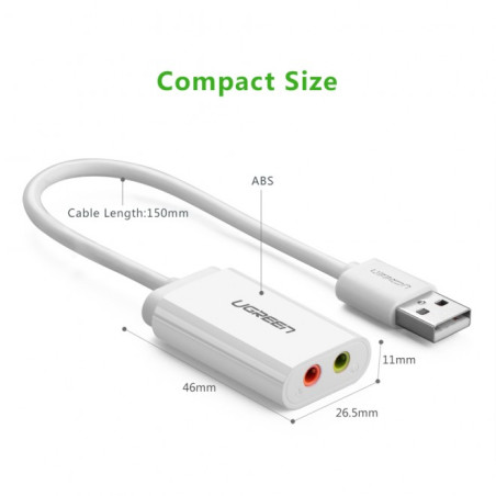USB 2.0 External 3.5mm Sound Card Adapter