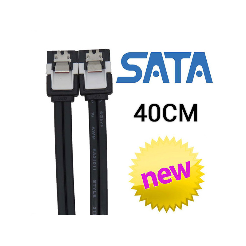 40cm SATA 3.0 DATA Cable with Metal Grip