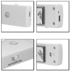Rechargeable Infrared Motion Sensor Wall LED Night Light Torch (Cool)