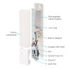 Rechargeable Infrared Motion Sensor Wall LED Night Light Torch (Cool)