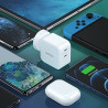 Choetech PD6009 40W Dual Fast USB C Charger 2-Port 20W PD 3.0 With Foldable Plug