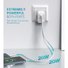 Choetech PD6009 40W Dual Fast USB C Charger 2-Port 20W PD 3.0 With Foldable Plug