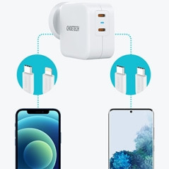 Choetech PD6009 40W Dual Fast USB C Charger 2-Port 20W PD 3.0 With Foldable Plug