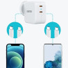Choetech PD6009 40W Dual Fast USB C Charger 2-Port 20W PD 3.0 With Foldable Plug