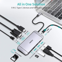 Choetech HUB-M15 USB-C 9-in-1 Multifunction Adapter