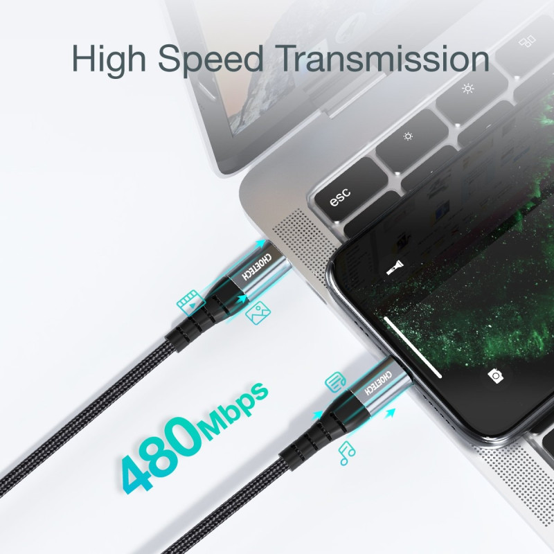 Choetech IP0039 USB-C To Lightning Apple MFi Certified Cable For iPhone 1.2M