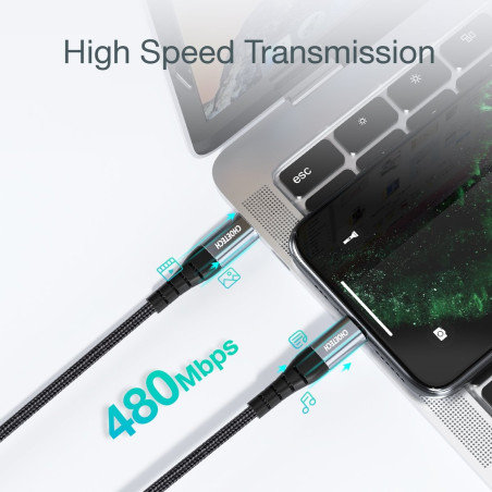 Choetech IP0039 USB-C To Lightning Apple MFi Certified Cable For iPhone 1.2M