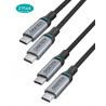 Choetech MIX00073 (XCC-1002 x2) 100W USB-C Braided Fast Charging Cable 1.8M 2 Pack