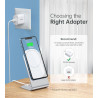 Choetech MIX00117SL Magasafe Fast Wireless Charger Stand Holder For iPhone 13/12 (H047+T517)