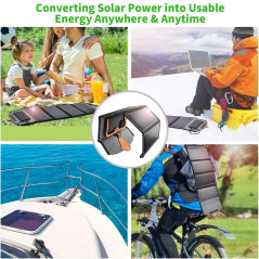 Choetech SC005 22W Portable Waterproof Foldable Solar Panel Charger (Dual USB Ports)