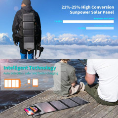 Choetech SC005 22W Portable Waterproof Foldable Solar Panel Charger (Dual USB Ports)
