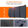 Choetech SC001 19W Portable Solar Panel Charger SunPower Panels Dual USB Charger for Camping/RV/Outdoors