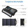 Choetech SC001 19W Portable Solar Panel Charger SunPower Panels Dual USB Charger for Camping/RV/Outdoors