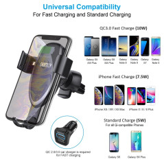 Choetech T536-S Fast Wireless Charging Car Mount Phone Holder