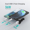Choetech TC0008-BK Dual USB-C 36W Car Charger Adapter Black