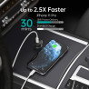 Choetech TC0008-BK Dual USB-C 36W Car Charger Adapter Black