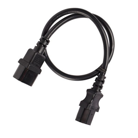 4Cabling 2m IEC C13 to C14 Extension Cord M-F - Black