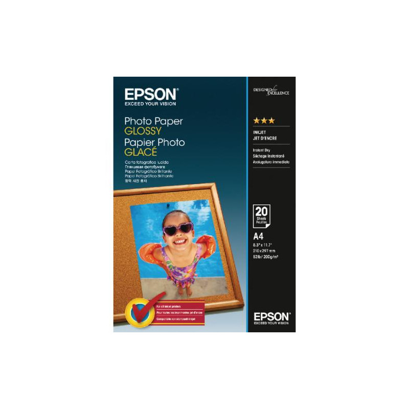 EPSON C13S042538 PHOTO PAPER GLOSSY A4 20 SHEET
