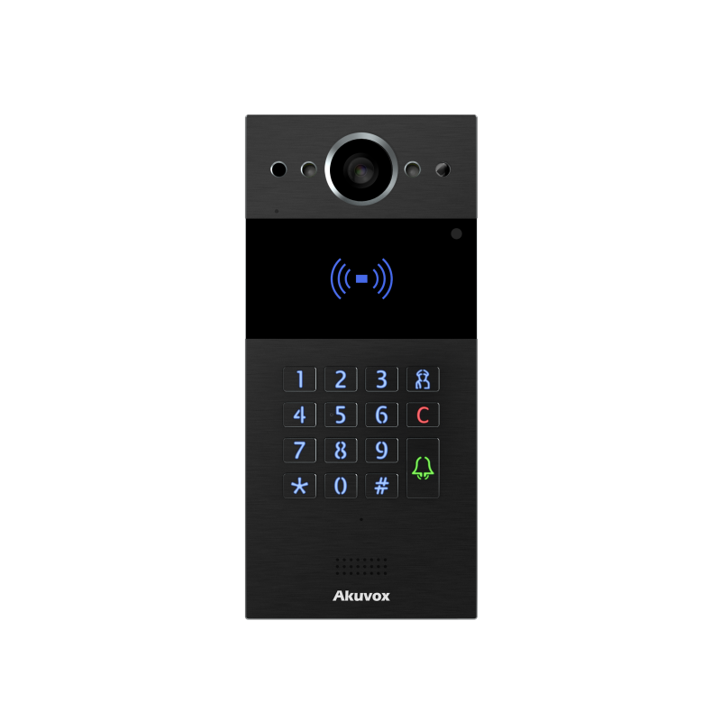 SIP INTERCOM WITH KEYPAD AND RF CARD READER BLACK