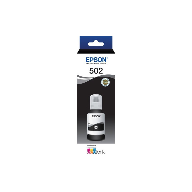 EPSON ECOTANK T502 BLACK INK BOTTLE ECO TANK ET-2700 ET-2750 ET-3700 ET-4750