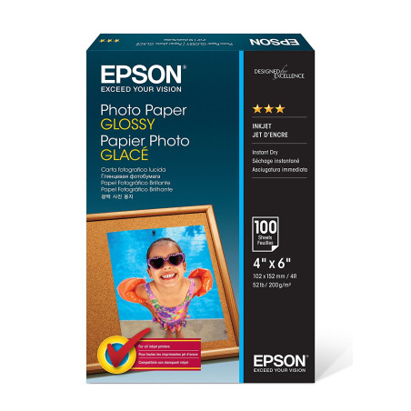 EPSON C13S042548 PHOTO PAPER GLOSSY 4X6 100 SHEET