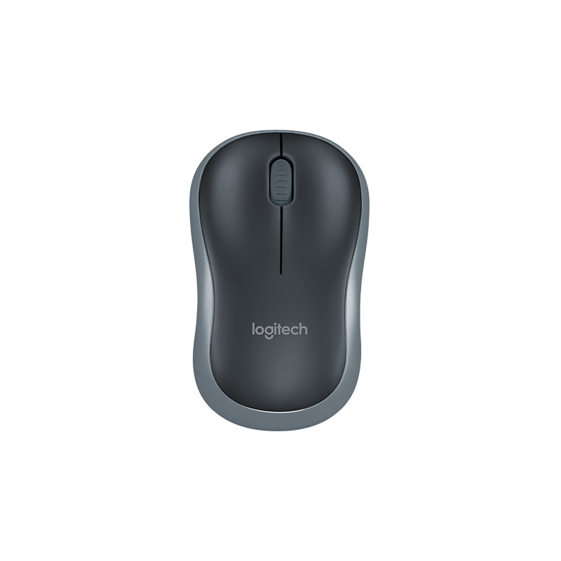 Logitech Wireless Mouse M185, 3 Button, Optical, 1000 DPI, USB Receiver, Scroll Wheel, Colour: Grey, 2.4GHz (Powered by 1xAA Bat