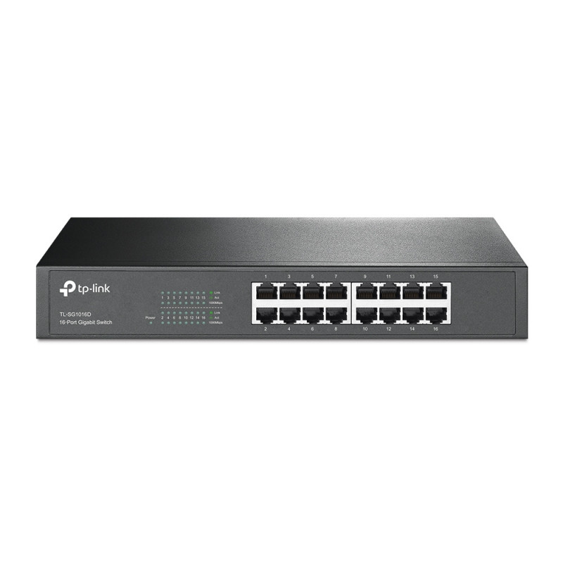 TP-Link 16 Port Gigabit Rackmount Switch 13-in Case no brackets