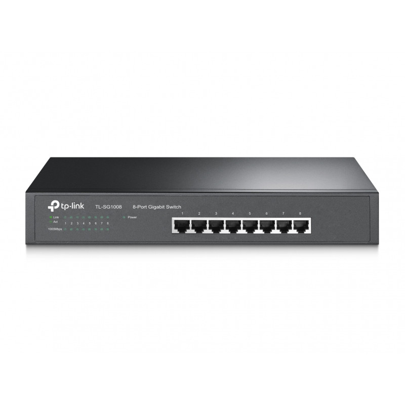 TP-Link 8 Port Gigabit Desktop/Rackmount Switch 13-inch Steel Case