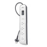 Belkin 4-Outlet Surge Protection Strip with 2M Power Cord  - Universally compatible - Grey
