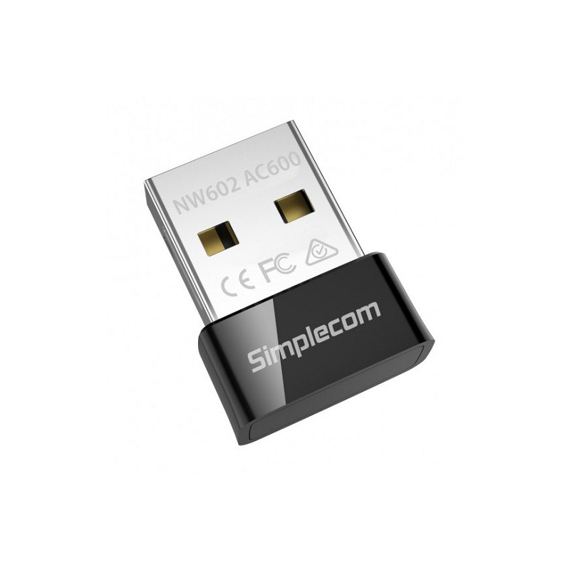 Simplecom NW602 AC600 Dual Band Nano USB WiFi Wireless Adapter
