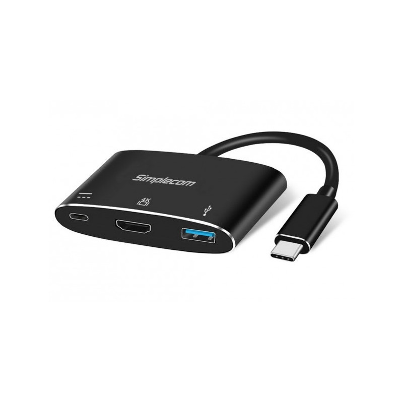 Simplecom DA310 USB 3.1 Type C to HDMI USB 3.0 Adapter with PD Charging