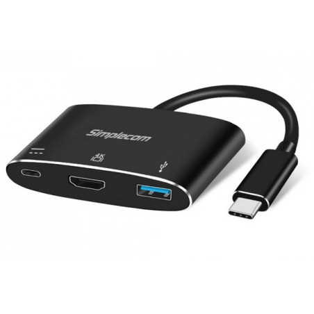 Simplecom DA310 USB 3.1 Type C to HDMI USB 3.0 Adapter with PD Charging