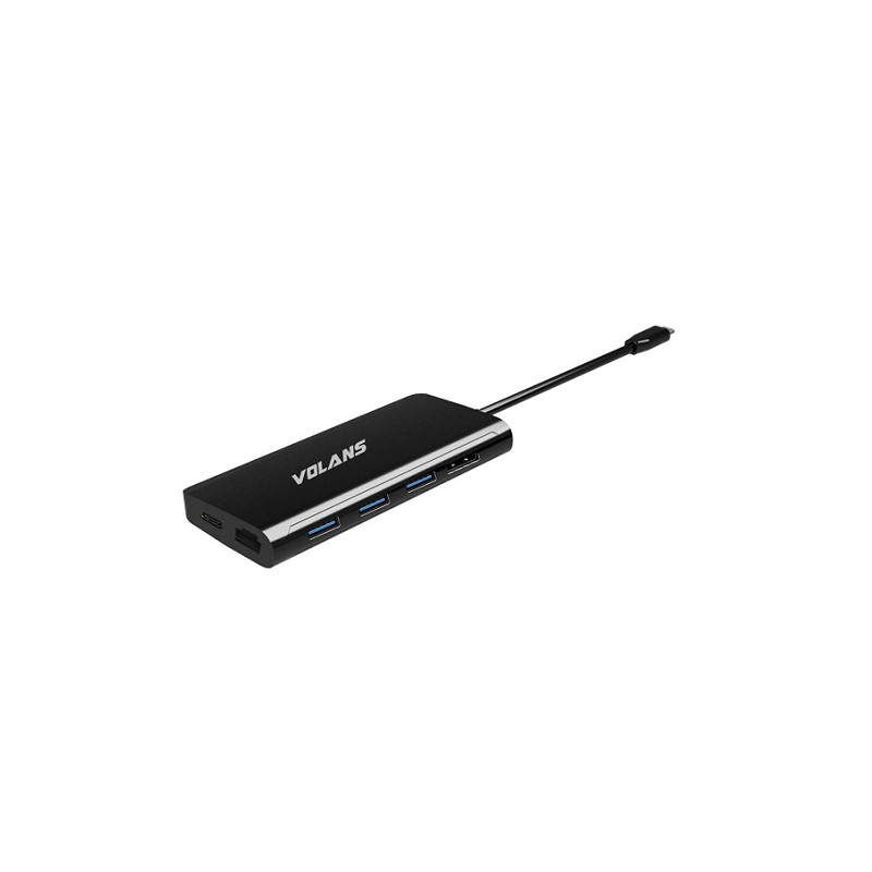 Volans VL-UCH3CLR Aluminium USB-C Multi-Port Adapter