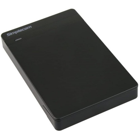 Simplecom SE203 Tool Free 2.5in SATA HDD SSD to USB 3.0 Hard Drive Enclosure - Black Enclosure