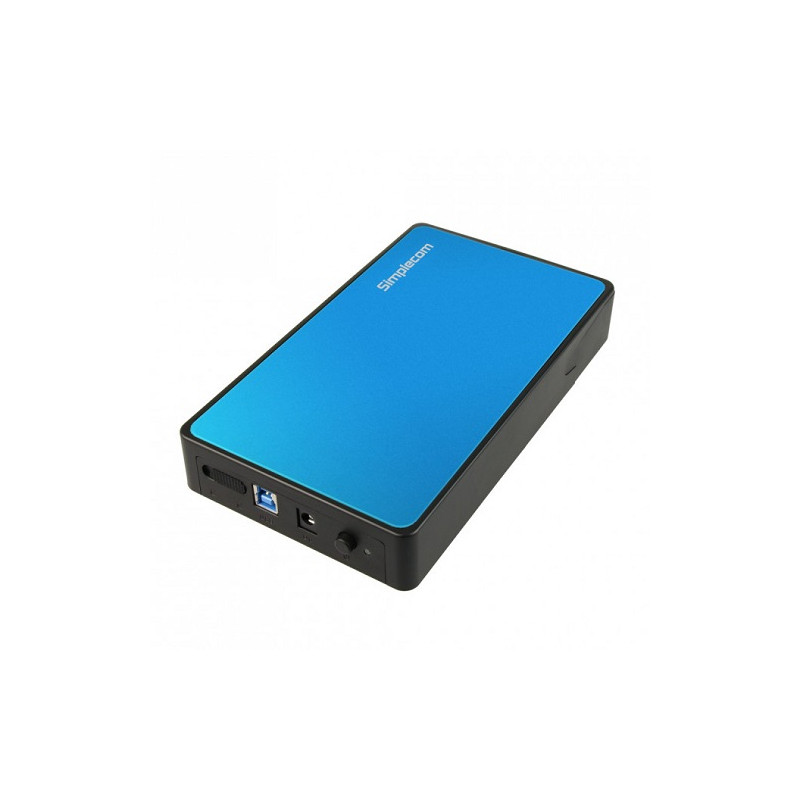 Simplecom SE325 Tool Free 3.5in SATA HDD to USB 3.0 Hard Drive Enclosure - Blue Enclosure