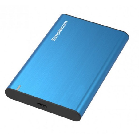 Simplecom SE221 Aluminium 2.5in SATA HDD/SSD to USB 3.1 Enclosure Blue