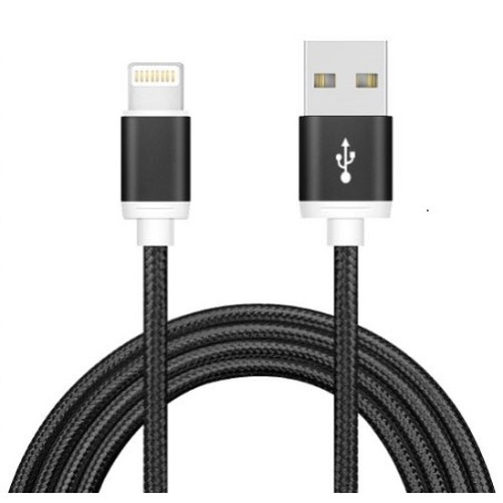 2m USB Lightning Data Sync Charger Black Cable for iPhone 5/6