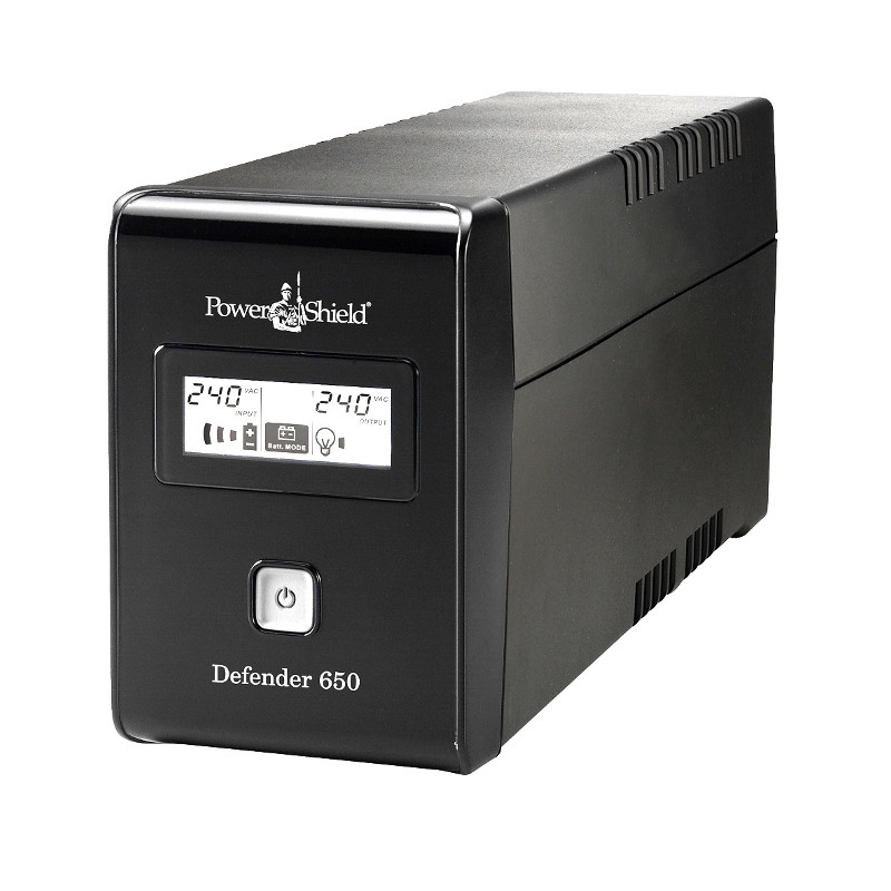 PowerShield Defender 650VA / 390W Line Interactive UPS with AVR, Australian Outlets and user replaceable batteries.
