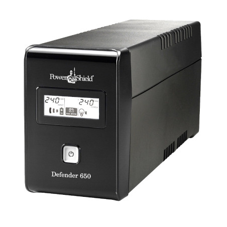 PowerShield Defender 650VA / 390W Line Interactive UPS with AVR, Australian Outlets and user replaceable batteries.