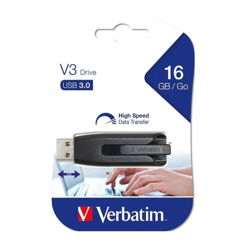 Store'n'Go V3 USB 3.0 Drive 16GB (Grey)