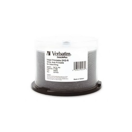 Verbatim DVD-R 4.7GB 50 Pack White Wide Inkjet 16x