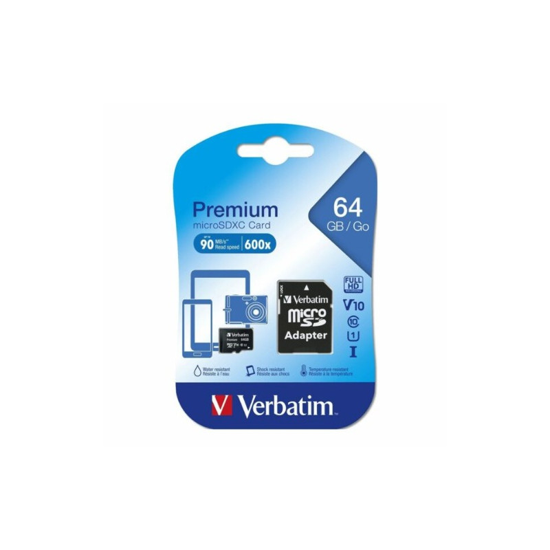 Micro SDXC 64GB (Cls 10 UHS-I) w adaptr