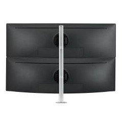 ATDEC DUAL STACK DESK MOUNT SILVER