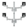 ATDEC QUAD DESK MOUNT SILVER