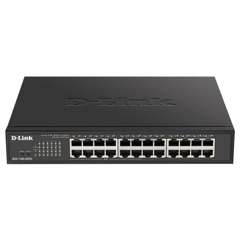 D-Link 24-Port Gigabit Smart Managed PoE Switch with 12 PoE ports (100W PoE budget)