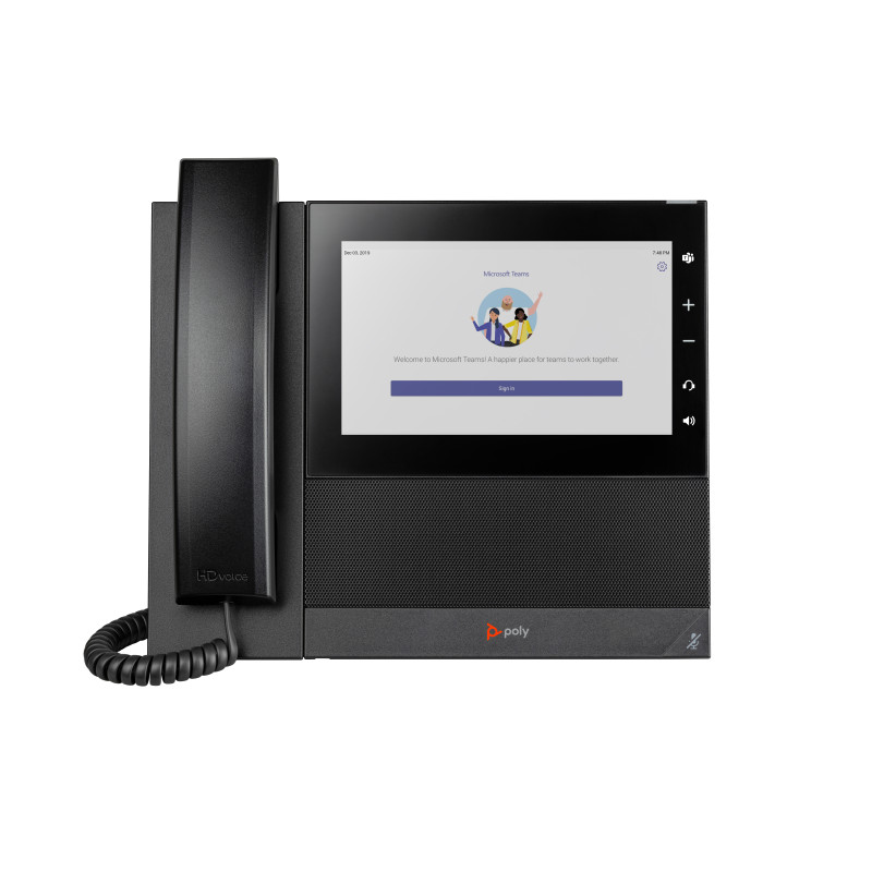 HP POLY CCX 600 BUSINESS MEDIAPOE PHONE WITH HANDSET, MS TE AMS/SFB