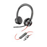 HP POLY BLACKWIRE 8225 UC , STEREO USB-C CORDED HEADSET , ANC , INC USB-A ADAPTOR