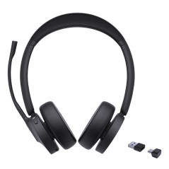 YEALINK WIRELESS (BH70) MS STEREO BLUETOOTH HEADSET BT51 DONGLE, BLACK, C TO A ADAPTER